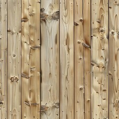 Sawn-Off Wooden Planks in Vertical Pattern
