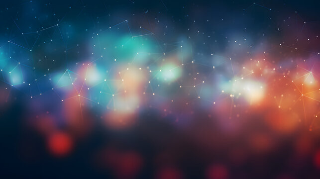 Digital nature themed geometric abstract poster background