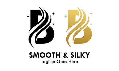 Obraz premium Letter b with smooth and silky design template illustration