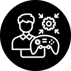 Vector Design Game Modder Male Icon Style