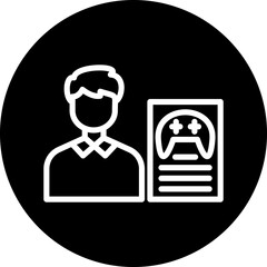 Vector Design Game Script Writer Male Icon Style