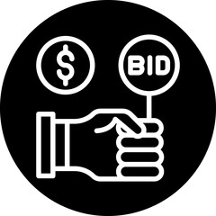 Vector Design Advance Bid Icon Style