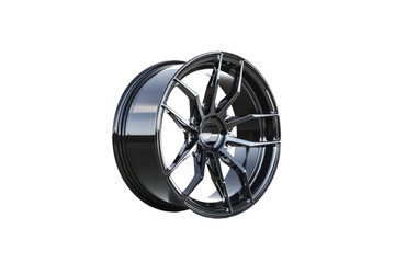 Dynamic Racing Rim Set for Sporty Car Upgrades Isolated on Transparent Background