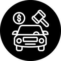 Vector Design Car Auction Icon Style