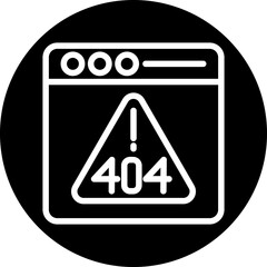 Vector Design Error 404 Icon Style