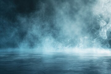 Fototapeta premium A blue sky with smoke in the background
