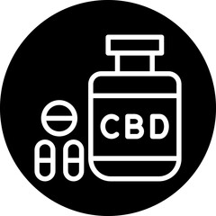 Vector Design Bio Cbd Per Capsule Icon Style