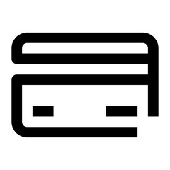 credit card one line bank and finance icon