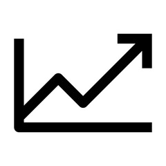 Chart one line bank and finance icon