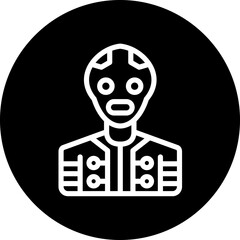 Vector Design Humanoid Robot Icon Style