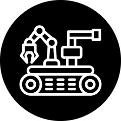 Vector Design Military Robot Icon Style