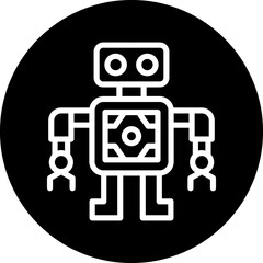 Vector Design Mobile Robot Icon Style