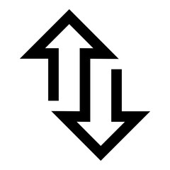 swap up and down arrow one line bank and finance icon