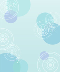 涼しげな水輪の背景イラスト素材 夏 波紋 雨 梅雨 抽象