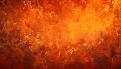 orange fire background, creating an intense atmosphere