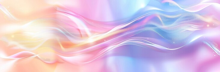 A colorful, flowing wave of light and color