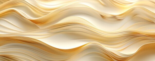 Fototapeta premium A gold and white wave with glittery specks