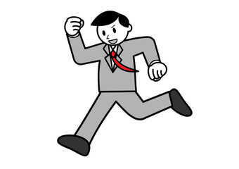 走るビジネスマン