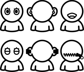 見る聞く話す、見ざる聞かざる言わざるのアイコン