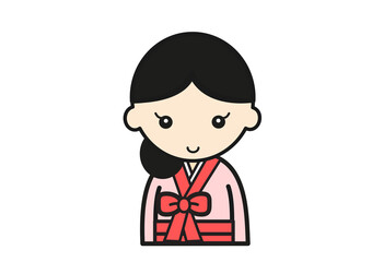 チマチョゴリを着た女性