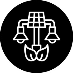 Eco Street Light Icon Style