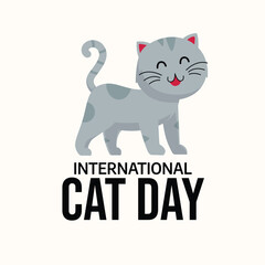 vector graphic of International Cat Day ideal for International Cat Day celebration.
