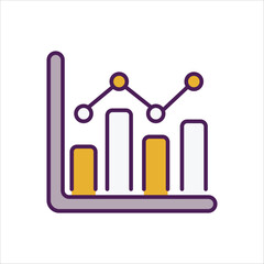 Line Graph vector icon