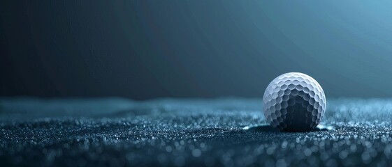 A unique perspective of a golf ball rolling towards the hole