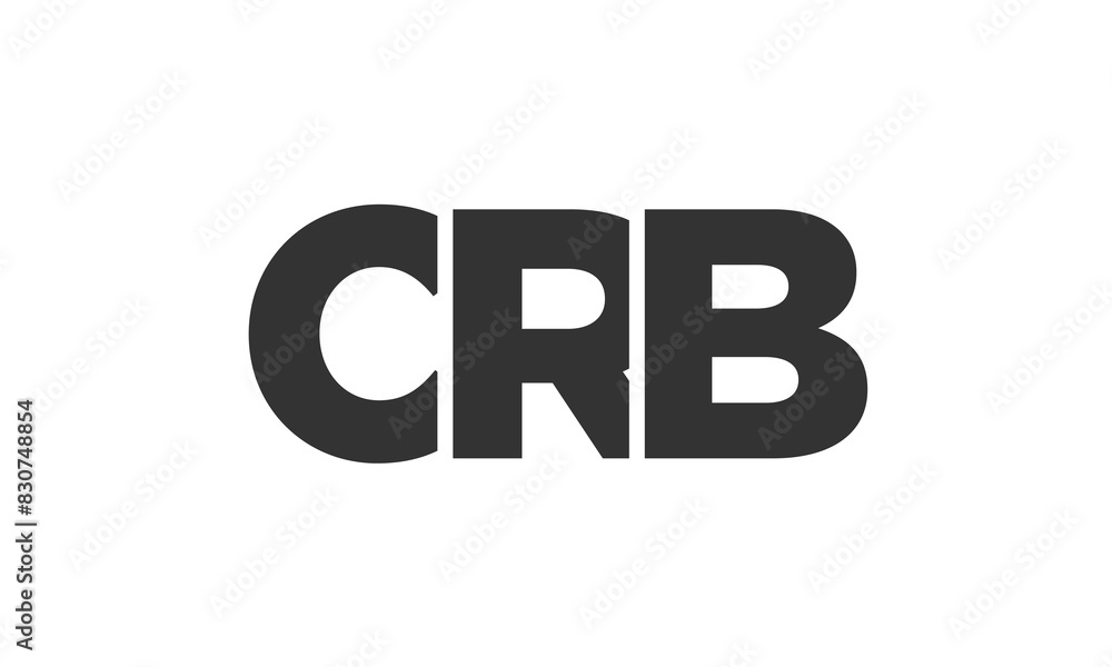 Poster crb logo design template with strong and modern bold text. initial based vector logotype featuring s