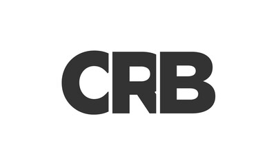 CRB logo design template with strong and modern bold text. Initial based vector logotype featuring simple and minimal typography. Trendy company identity.