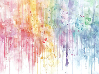 Abstract Watercolor Drip Painting Background Multicolored Artistic Design