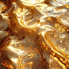 Golden Abstract Pattern: A Mesmerizing Swirl Design