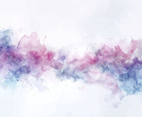 Abstract Watercolor Painting in Soft Pastel Tones of Pink and Blue