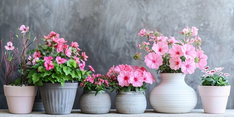 Vibrant Spring Flower Arrangements in Garden Vases