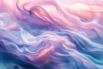 Pastel Dreamscape Abstract Flowing Fabric in Soft Pink and Purple Hues
