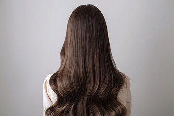 Fototapeta premium Long Hair Layering Technique: The Art of Craftsmanship in Hair Styling