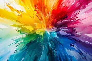 Vivid Abstract Art: Colorful Paint Splatters