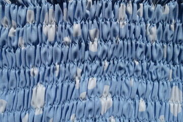 Backdrop -  light blue and white rayon fabric with shirring