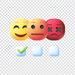 Feedback emoji vector icon design in eps 10