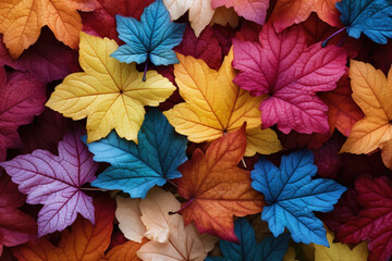 Fototapeta premium colorful fall Arranged in a Pattern