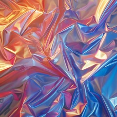 Vibrant 3D Art: A Symphony of Multicolored Aluminum Foil Textures