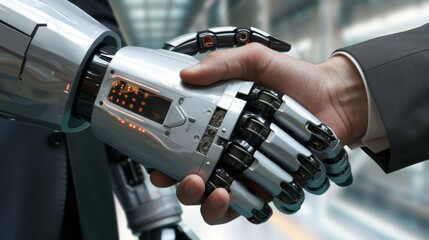 Human-AI Partnership: Handshake Between Man and Advanced Robot