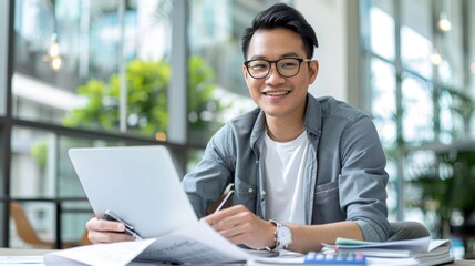 The man with a laptop