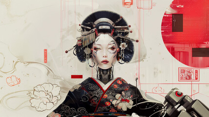 Japanese Geisha Robot