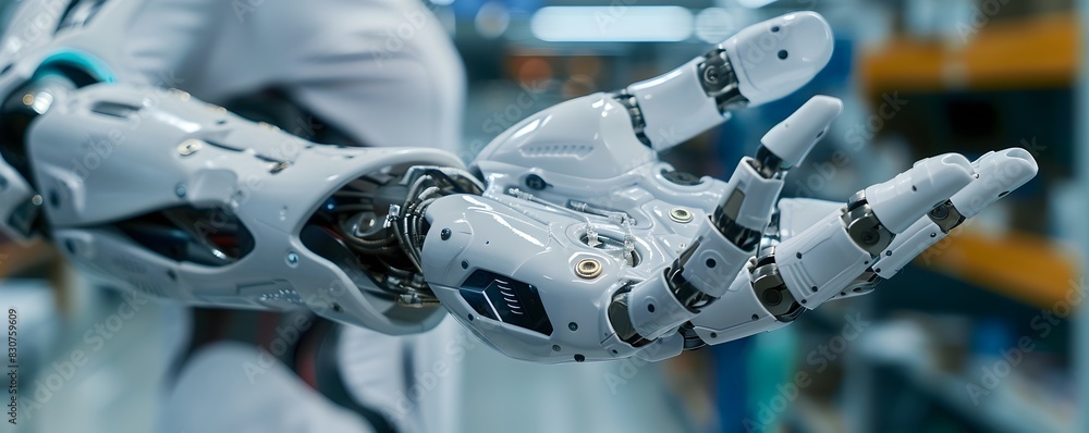 Poster robotic prosthetics enhancing human capabilities and transforming lives with cutting edge bionic tec