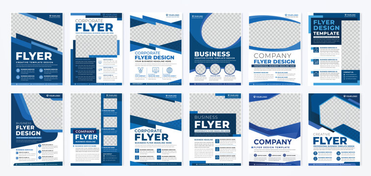flyer template design with modern and minimalist style