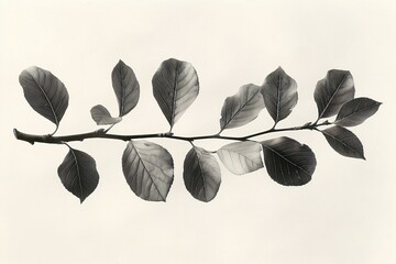 Elegant Monochrome Leaf Art