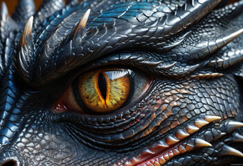 Close up eye dragon
