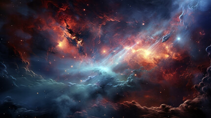 beautiful nebula stars of space