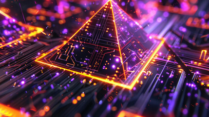 A digital creation showcasing a pyramid structure